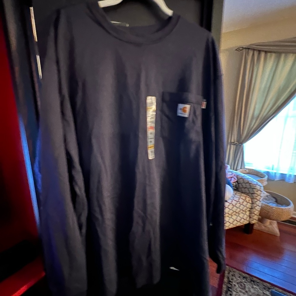 Carhartt Men's Navy Long Sleeve Shirt